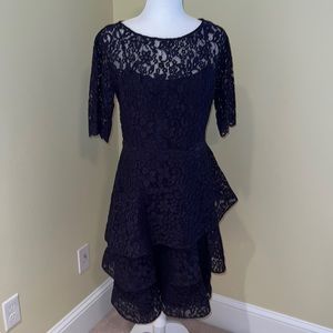 Rickie Freeman Teri John Lace Tiered Dress